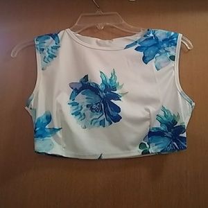 Crop top and mini skirt set